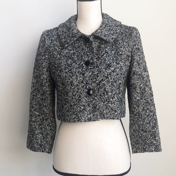 Talbots Vintage Cropped Wool Blend Jacket Sz 2 - Picture 2 of 13